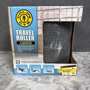 Gold's Gym Foam Roller for Physical Therapy Fitness Workouts 6" x 6" Black NOS